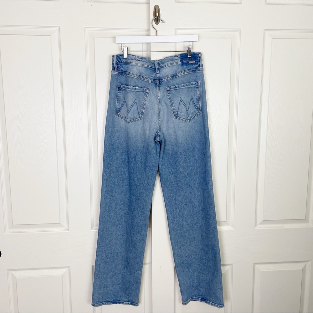 MOTHER Light Blue Wide Leg Flare Jeans - Picture 6 of 13